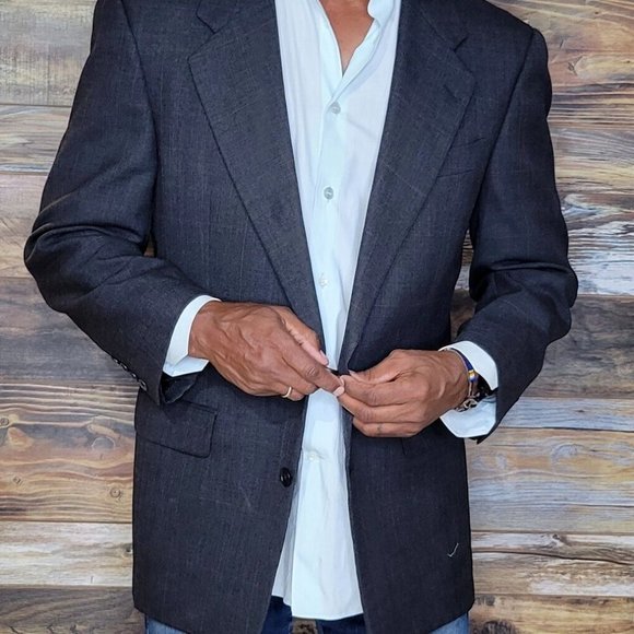 Vintage Gieves & Hawkes Savile Row London Wool Plaid Blazer Sport Jacket 41R - Picture 4 of 10